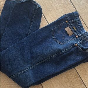 Wrangler Dark Blue Relaxed Fit Jeans
